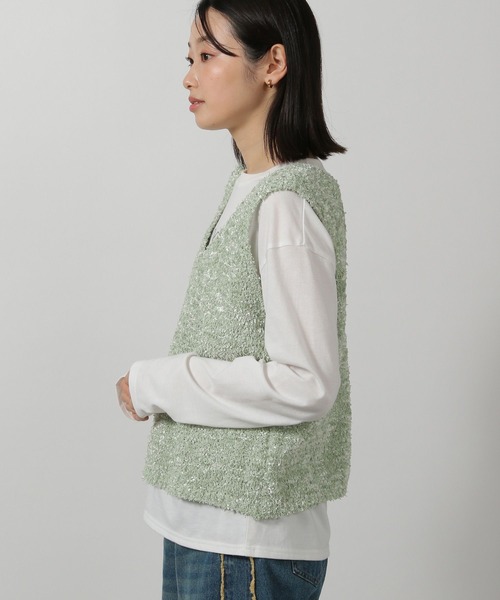 フラッグヤーンニットベスト / 325089（ベスト）｜LAKOLE（ラコレ）の