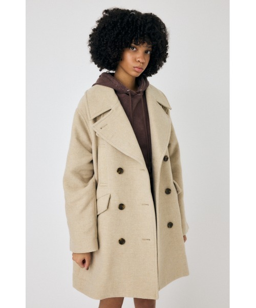 MOUSSY（マウジー）の「DOUBLE BREASTED ミドルコート（ピーコート