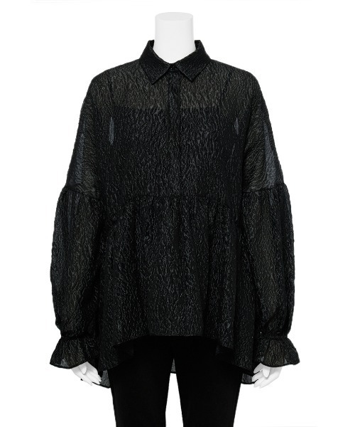 Mila Owen（ミラオーウェン）の「シャツ衿ボリュームブラウス（シャツ