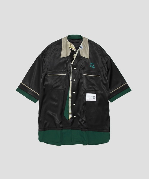 MIHARAYASUHIRO/ミハラヤスヒロ】Mix Layered Bowling Shirts/ミックス