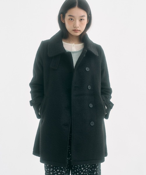 セール】2way round collar middle coat / 2WAYラウンドカラーPコート