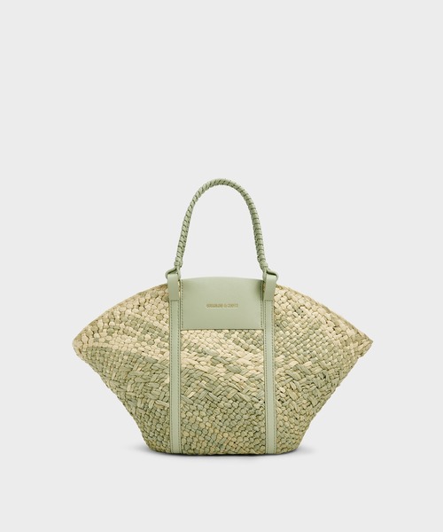 Shalia シャリア ラフィアウーブンバケツバッグ（トートバッグ