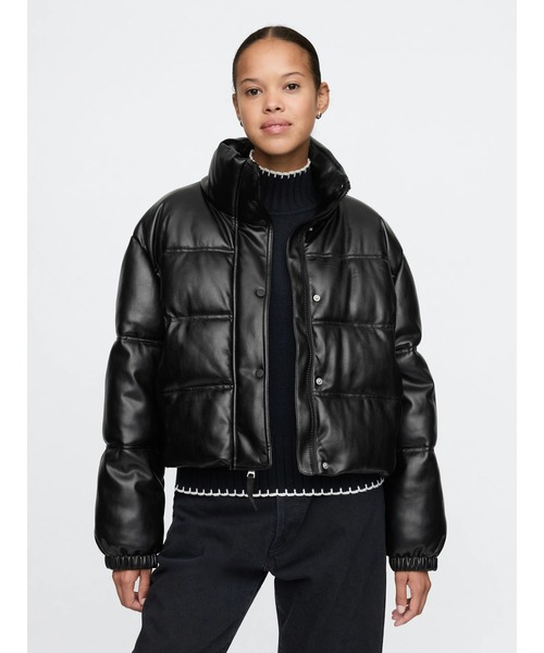 GAP（ギャップ）の「ヴィーガンレザー クロップド ヘビーウェイト