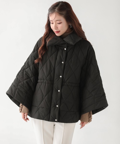 セール】中綿キルティングポンチョ（ポンチョ）｜Fit more（フィット