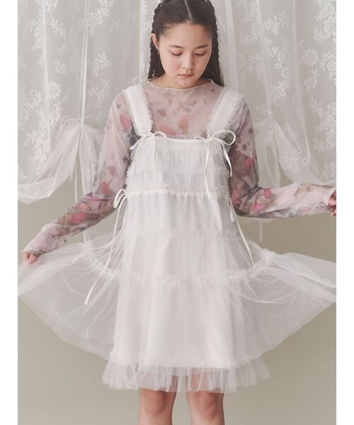 merry jenny（メリージェニー）の「チュールコルセットミニワンピース