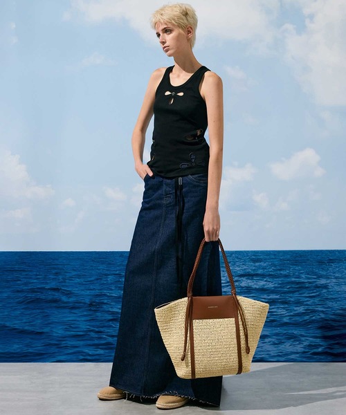 Shalia シャリア ラフィアウーブントートバッグ（トートバッグ