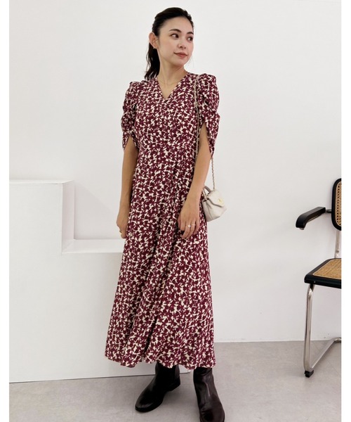 FRAY I.D（フレイアイディー）の「カシュクールフラワーワンピース