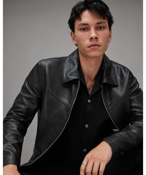 ALLSAINTS（オールセインツ）の「TUNE CROPPED ZIP UP LEATHER JACKET