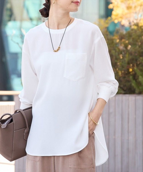 ジョーゼットポケットブラウス（シャツ/ブラウス）｜RIVE DROITE