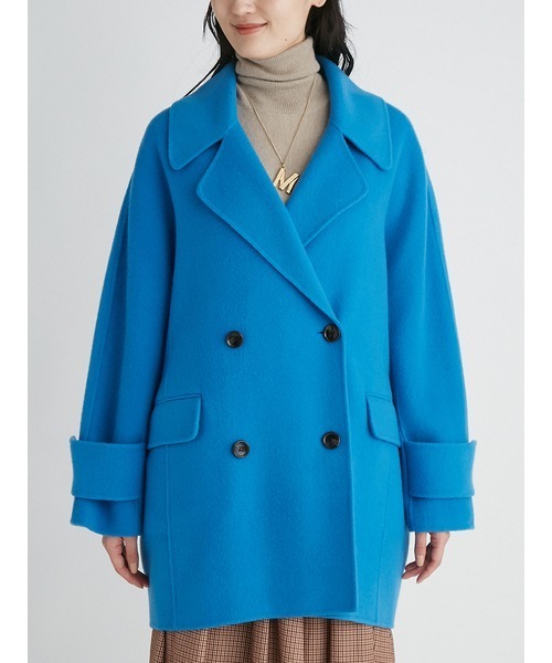 Mila Owen（ミラオーウェン）の「フラップポケットハーフ丈コクーン接