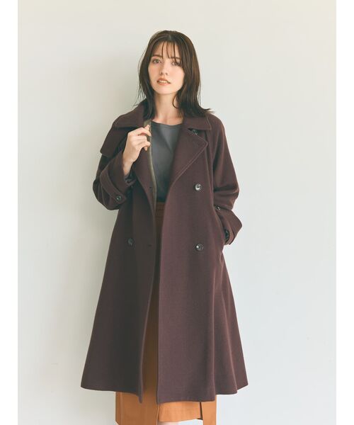 COHINA（コヒナ）の「2wayカラーバックフレアウールコート【低身長