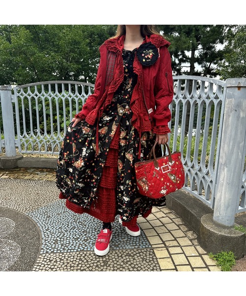 PINK HOUSE（ピンクハウス）の「野ばらとチェリー刺繍ワッペン