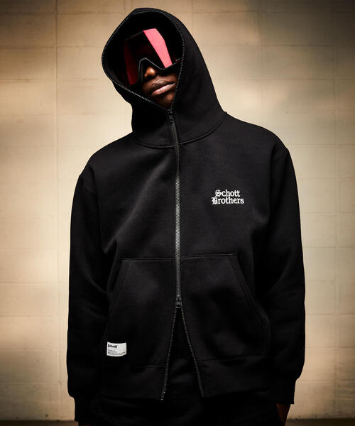 Schott/ショット/B.S ZIP HOODED SWEAT/ブラックシープ フルジップ