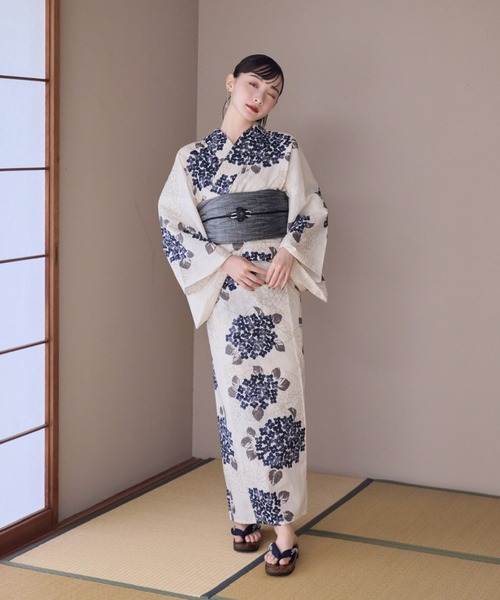 hinari（ヒナリ）の「hinari × utatane浴衣セット 紫陽花（浴衣）」 - WEAR