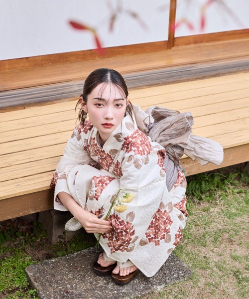 hinari（ヒナリ）の「hinari × utatane浴衣セット 紫陽花（浴衣）」 - WEAR