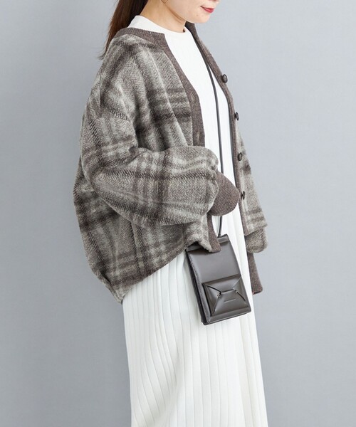 SHIPS（シップス）の「〈手洗い可能〉チェックショートカーディガン