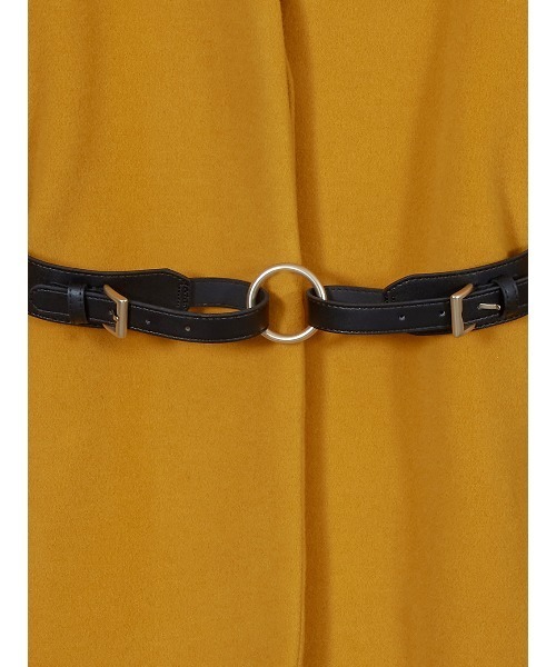 Ameri（アメリ）の「UND PLUMP SLEEVE BELTED COAT（ノーカラーコート