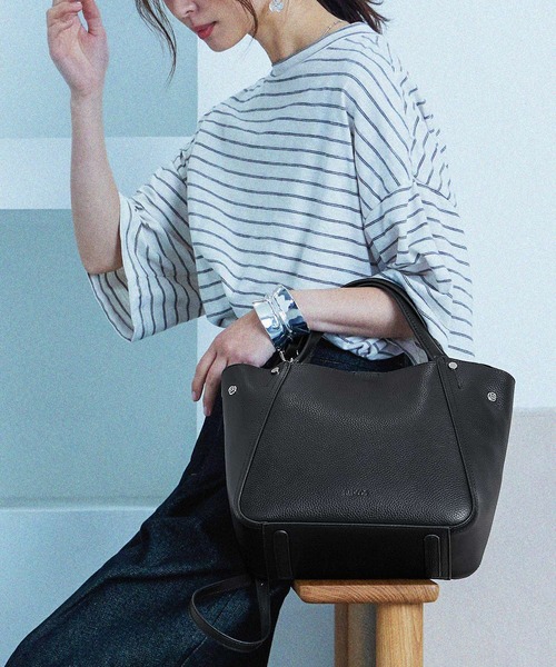 BARCOS/バルコス】シュリンクレザー2wayバッグ＜プレミアム4点セット