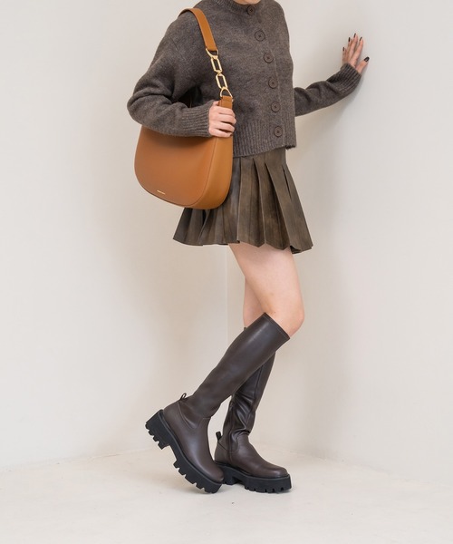 Imogen イモージェン チャンキープラットフォームロングブーツ（ブーツ