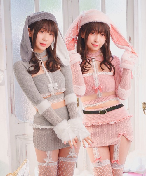 Malymoon（マリームーン）の「ニットアニマルたれ耳バニー《ハロウィン