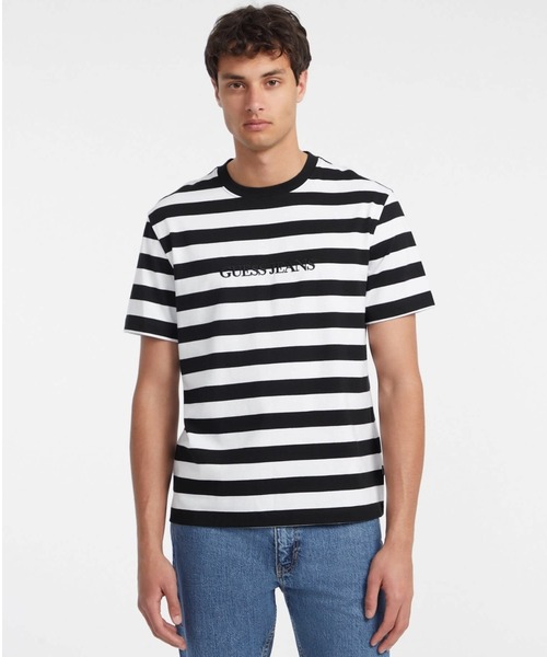 GUESS JEANS Ss Cn Reg Striped Yd Tee 半袖 Tシャツ | GUESS(ゲス