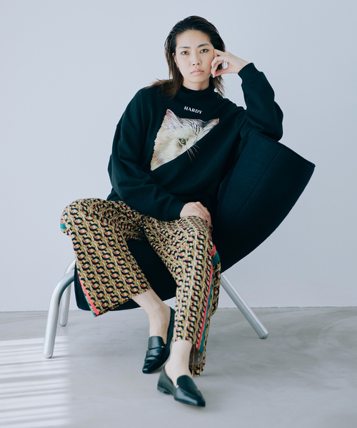 CAT PRINT スウエット（スウェット）｜HARDY NOIR（アルディーノアール