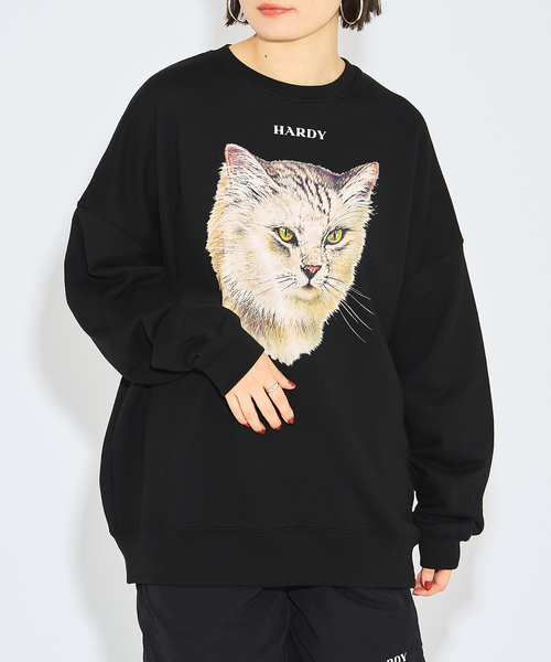 CAT PRINT スウエット（スウェット）｜HARDY NOIR（アルディーノアール