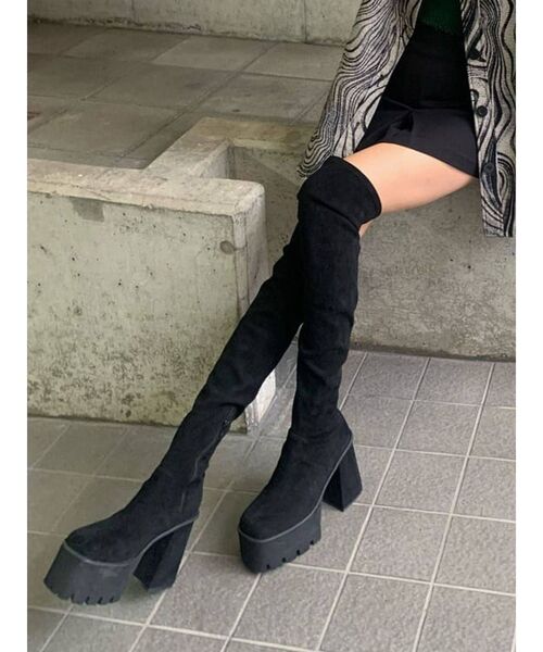 EMODA（エモダ）の「タンクバルキーロングブーツ（ブーツ）」 - WEAR