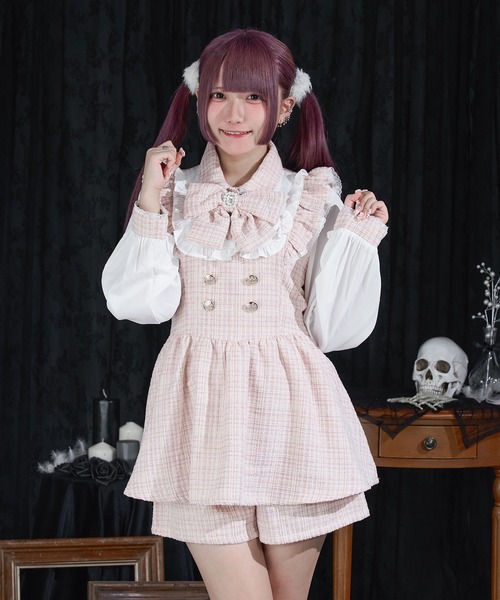 セール】エプロンリボンコンビネゾン（ワンピース）｜Pal elfy（パル