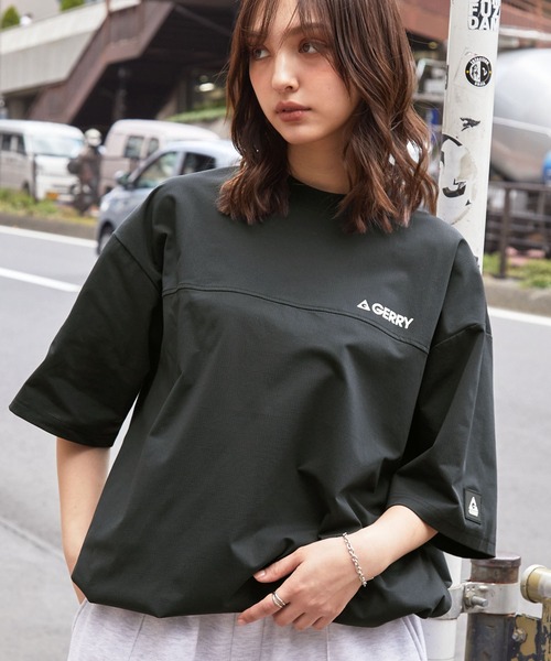 GERRY/ジェリー 別注 ドロスト ワッペンロゴ刺繍 ビッグシルエット半袖