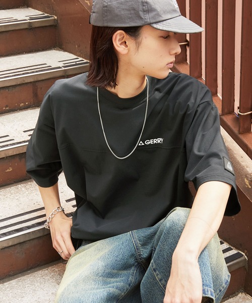 GERRY/ジェリー 別注 ドロスト ワッペンロゴ刺繍 ビッグシルエット半袖