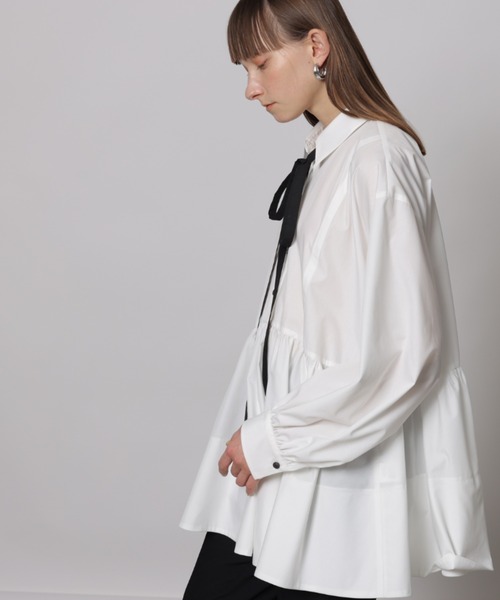 CADUNE（カデュネ）の「ボウ付きシャツチュニック（シャツ/ブラウス