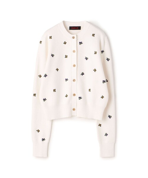 caban（キャバン）の「□コットンカシミヤ エンブロイダリークルー