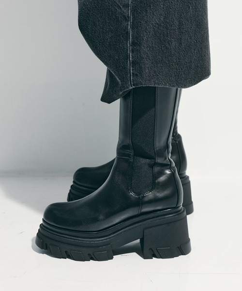 STUDIOUS/ステュディオス】Side Goa Middle Boots/サイドゴアミドル