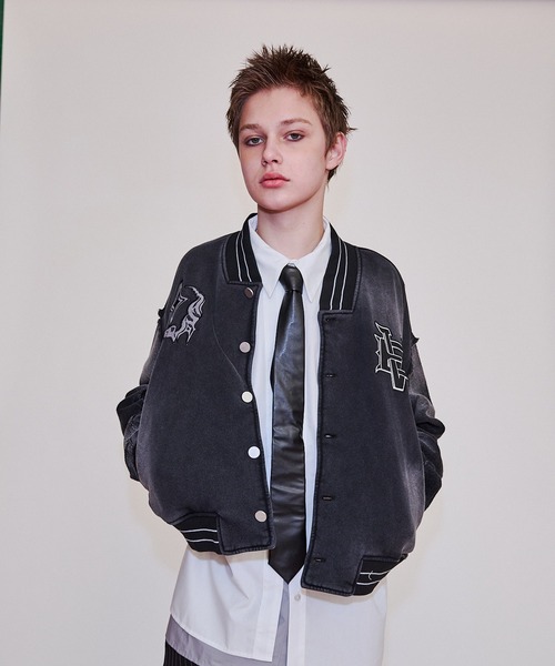 セール】Urban grunge sweatshirt stadium jacket/アーバングランジ