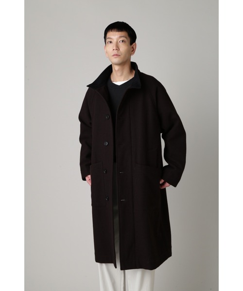 MHL.（エムエイチエル）の「BASIC WOOL MELTON（ステンカラーコート