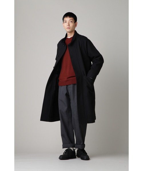 MHL.（エムエイチエル）の「BASIC WOOL MELTON（ステンカラーコート