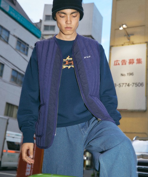 HUF（ハフ）の「CHEATA REVERSIBLE LINER VEST / HUF ベスト