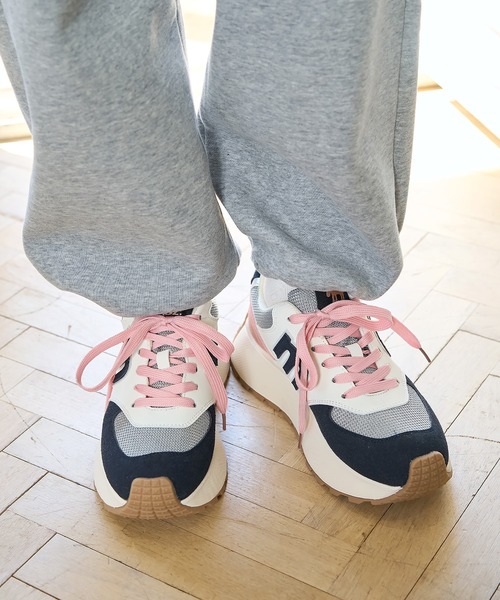 セール】moz(モズ) レースアップ厚底 カラフルスニーカー（スニーカー