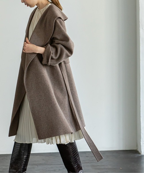 Noble（ノーブル）の「W/Nリバーオーバーカラーミディコート◇（その他