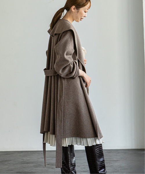 Noble（ノーブル）の「W/Nリバーオーバーカラーミディコート◇（その他