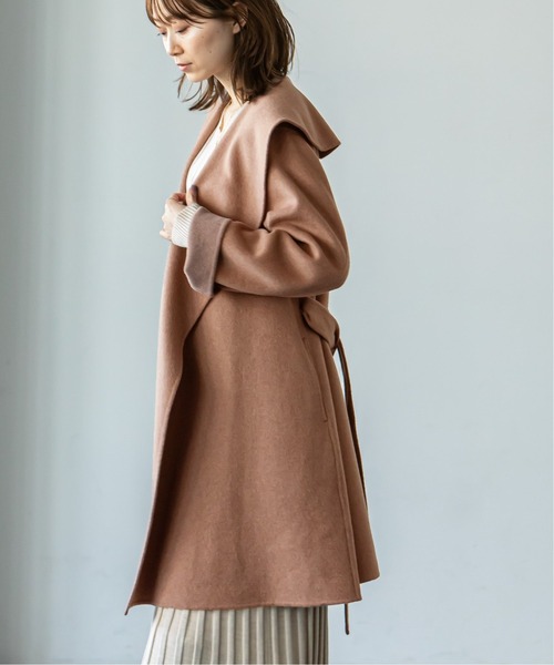 Noble（ノーブル）の「W/Nリバーオーバーカラーミディコート◇（その他