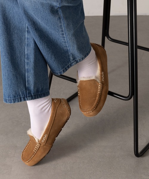 セール】【UGG】ANSLEY ウールボアスリッポン ローファー モカシン