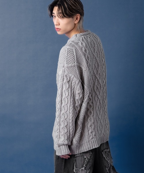 セール】【NULL】アラン編み フィッシャーマンズニット（ニット