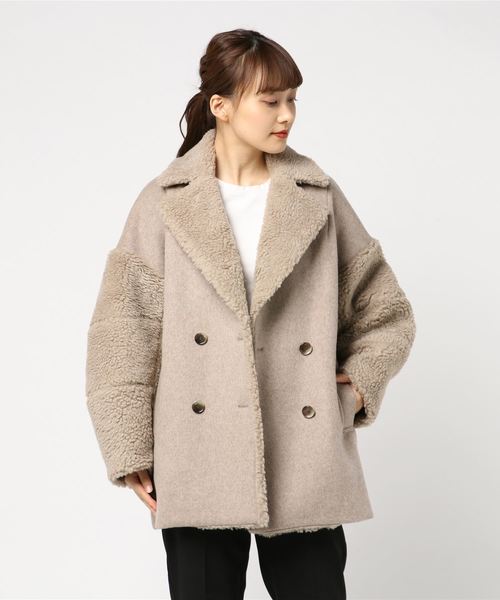 CLANE（クラネ）の「BOA COMBINATION COCOON P COAT（ピーコート