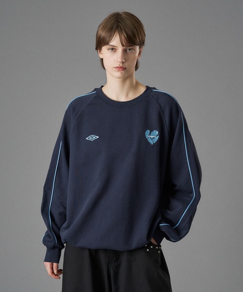 UMBRO 】PIPING DRAW CODE SWEAT / パイピングドローコードスウェット