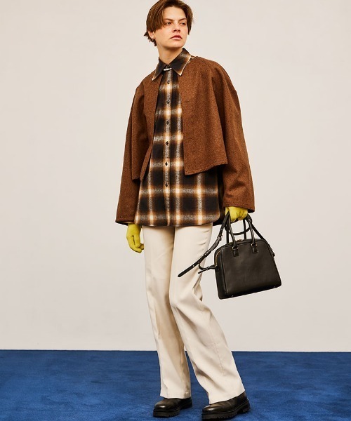 THE SHINZONE/ザ シンゾーン] ダブルカフ オンブレチェックシャツ