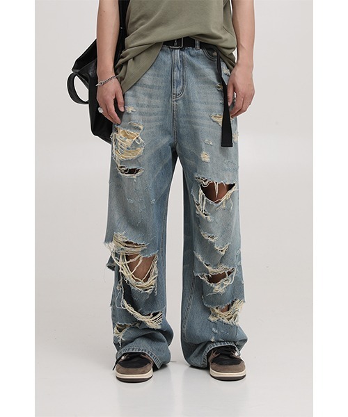 セール】ハードダメージ加工デニムパンツ NZK6075 【MASONPRINCE