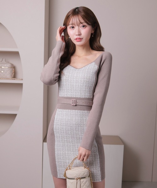 ストラ stola. アルパカ混 シャギーニット カーディガン ピンク ストラ