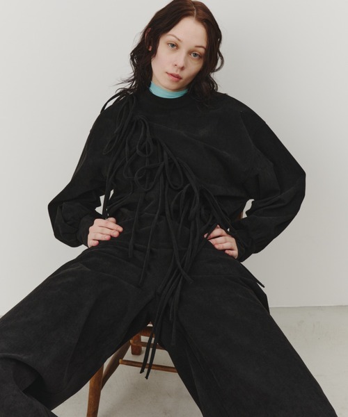 コーデュロイリボンオールインワン（つなぎ/オールインワン）｜PERNA